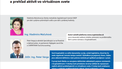 Legislatívne a obsahové vymedzenie krytoaktív a aktivity vo virtuálnom svete